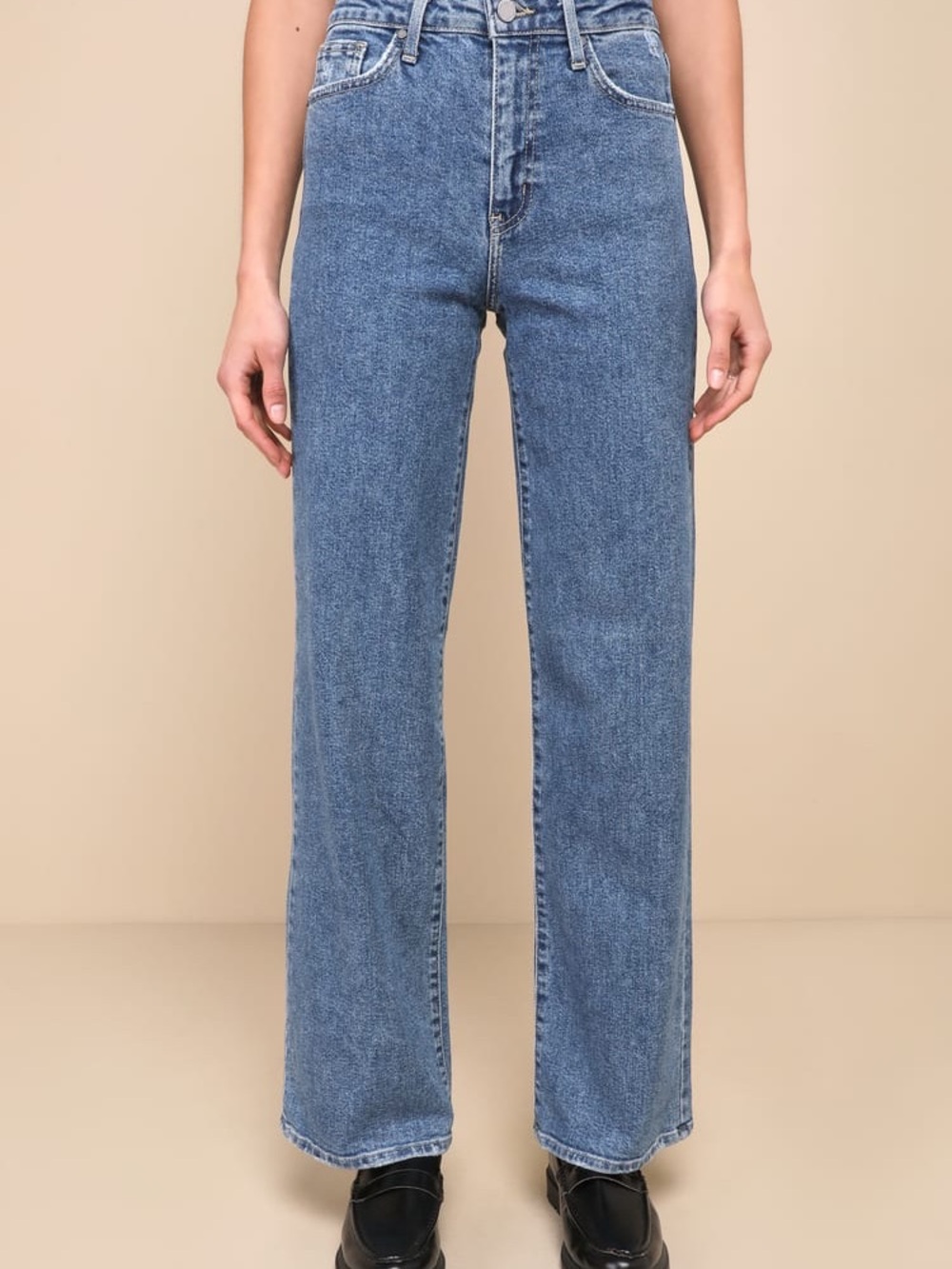 Just Black- High rise wide legs jeans - size 27